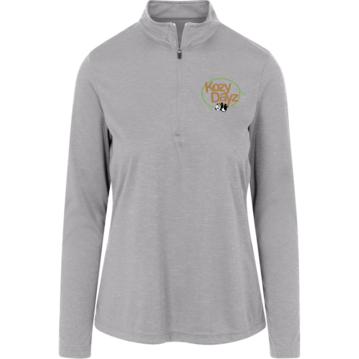 Kozy Dayz Womens Heather Quarter Zip