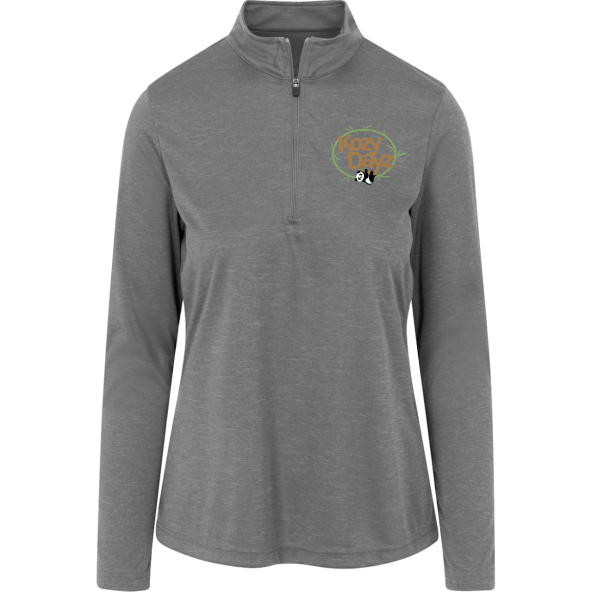 Kozy Dayz Womens Heather Quarter Zip